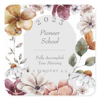 2023 JW Ministry Supply  Pioneer School Square Sticker