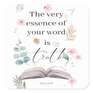 2023 JW year text Psalm 119:160  Square Sticker