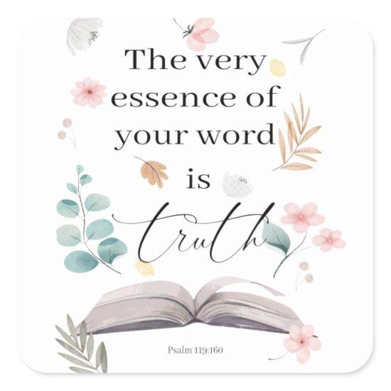 2023 JW year text Psalm 119:160  Square Sticker