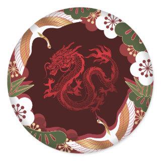 2024, Dragon Year Classic Round Sticker