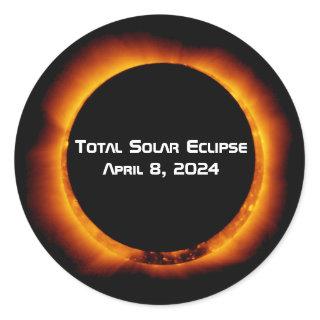 2024 Total Solar Eclipse Classic Round Sticker
