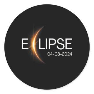 2024 Totality Eclipse Solar 2024  Classic Round Sticker