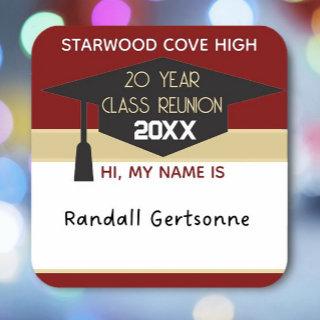 20TH Reunion! Custom class reunion name tag