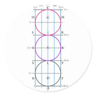20x60m Dressage Court **Circles** Classic Round Sticker