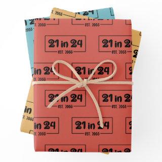 21st Birthday 21 in 24 Est 2003 Birthday  Sheets