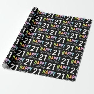 21st Birthday Colorful Typography