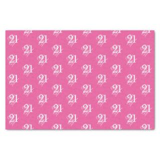 21st birthday pink tissue paper