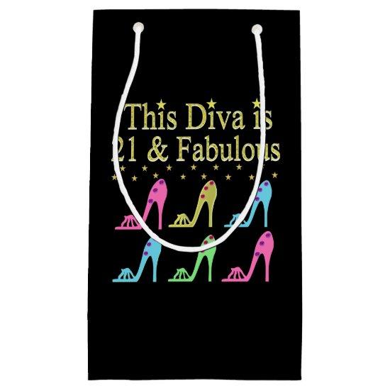 21ST BIRTHDAY SHOE QUEEN DESIGN SMALL GIFT BAG