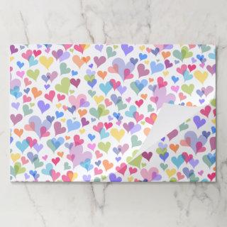 25 Sheets Cute & Colorful Pastel Hearts  Pad