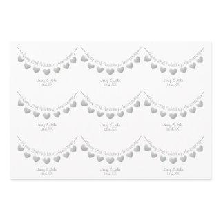 25th silver wedding anniversary personalized  sheets