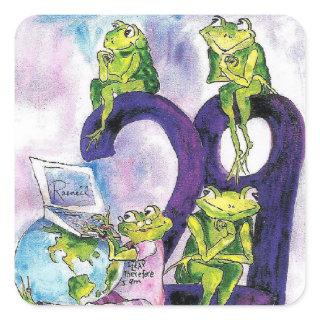 29 and Froggy Leap Year Day Square Sticker