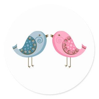 2 Birds Classic Round Sticker