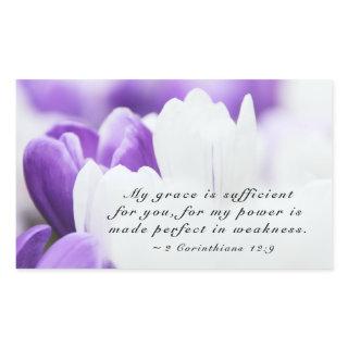 2 Corinthians 12:9 My Grace is Sufficient for You Rectangular Sticker