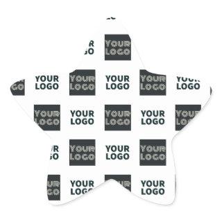 2 Logo's Simple Repeating Logo | White Star Sticker