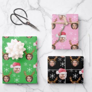 2 Photo Collage Santa and Reindeer  Sheets