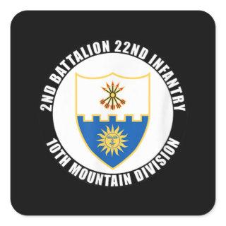 2nd Battalion 22nd Infantry 10th Mountain Division Square Sticker
