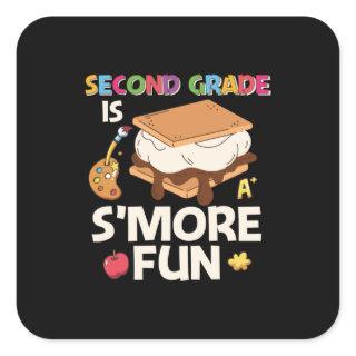 2nd Grade Teacher Second Grade Is More Fun Square Sticker