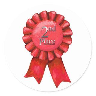 2nd Place Ribbon Award Stickers