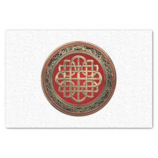[300] Sacred Celtic Gold Knot Cross Tissue Paper