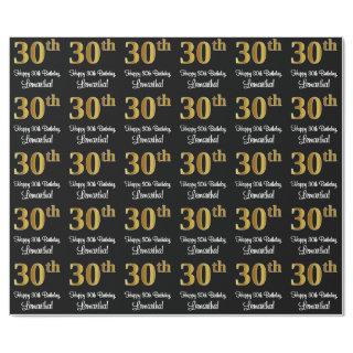 30th Birthday: Elegant Luxurious Faux Gold Look #