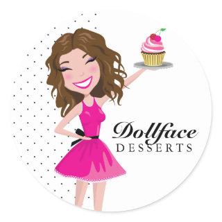 311 Dollface Desserts Brownie Classic Round Sticker