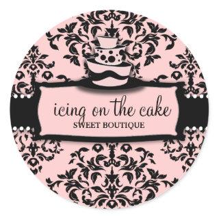 311 Icing on the Cake Sweet Icing Pink 3 Tier Classic Round Sticker