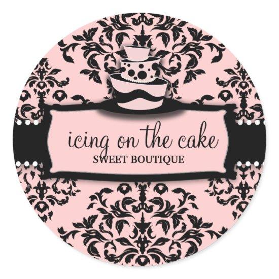 311 Icing on the Cake Sweet Icing Pink 3 Tier Classic Round Sticker