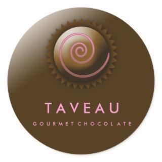 311-Upscale Gourmet Chocolate Classic Round Sticker