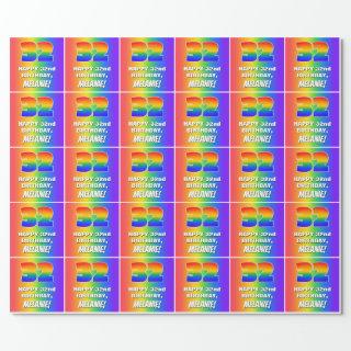 32nd Birthday: Colorful, Fun Rainbow Pattern # 32