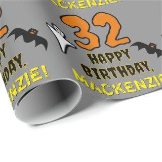 32nd Birthday: Spooky Halloween Theme, Custom Name