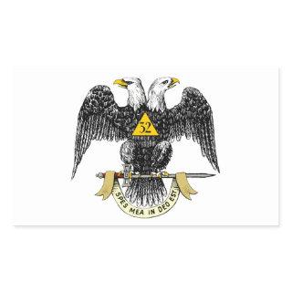 32nd Degree Scottish Rite Black Eagle Rectangular Sticker