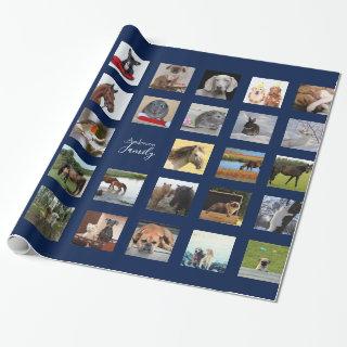 34 PHOTO COLLAGE Gift Wrap - Can EDIT Color
