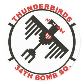 34th Bomb Squadron Classic Round Sticker