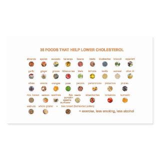 35 Best Foods that help lower cholesterol Rectangular Sticker