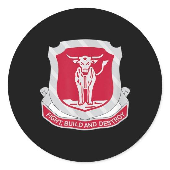 39th Engineer Battalion Classic Round Sticker