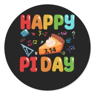 3.14 Happy Pi Day Pie Day Pi Symbol For Math Lover Classic Round Sticker