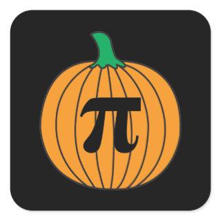 3.14 Pumpkin Pi Pun Funny Math Joke Square Sticker