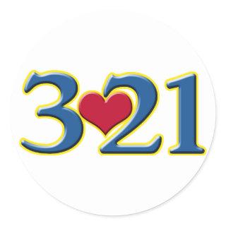 3-21 World Down Syndrome Day Classic Round Sticker