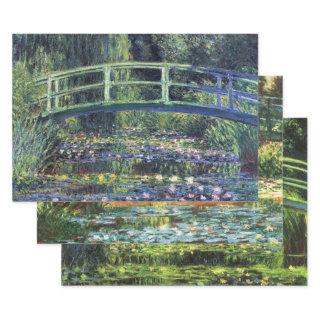 3 Bridge Over the Waterlily Pond by Claude Monet  Sheets