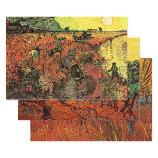 3 Different Scenes with Suns by Vincent van Gogh  Sheets
