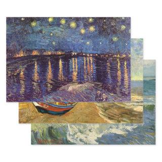 3 different Seascape images by Vincent van Gogh  Sheets