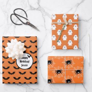 3 Halloween Coordinates NAME Bats Ghosts & Spiders  Sheets