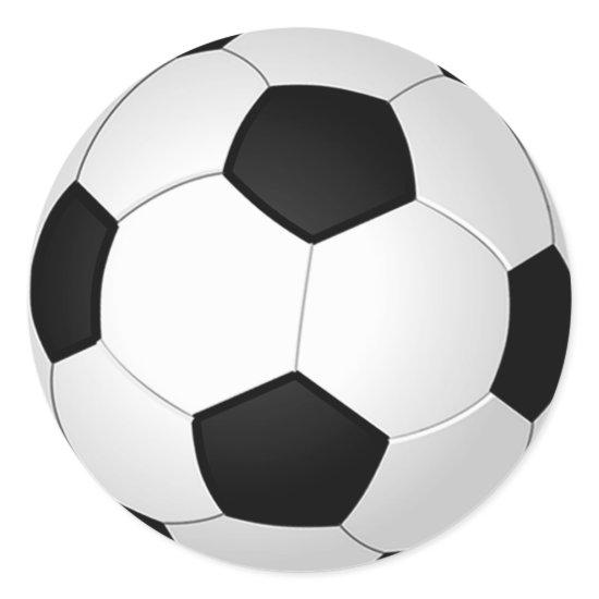 3 inch Round Soccer Stickers to Hand Write Names