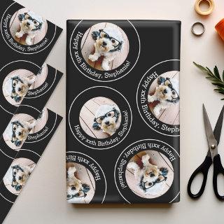 3 photo Collage Happy Birthday Circles  Sheets