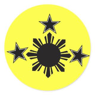 3 Stars and A Sun Classic Round Sticker