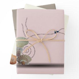 3 unique coastal pink beige sophisticated  sheets