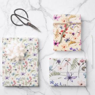 3 variations wildflower seamless pattern   sheets