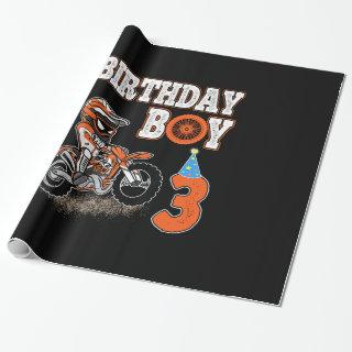 3 Years Old Kid - Birthday Boy - Dirt Bike - Motor