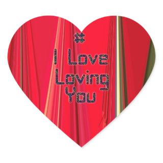 3D Hashtag Beautiful I Love Loving You Heart Sticker