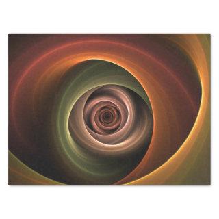 3D Spiral Abstract Warm Colors Modern Fractal Art Tissue Paper